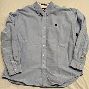Tommy Hilfiger Men's Light Blue Button-Down Shirt